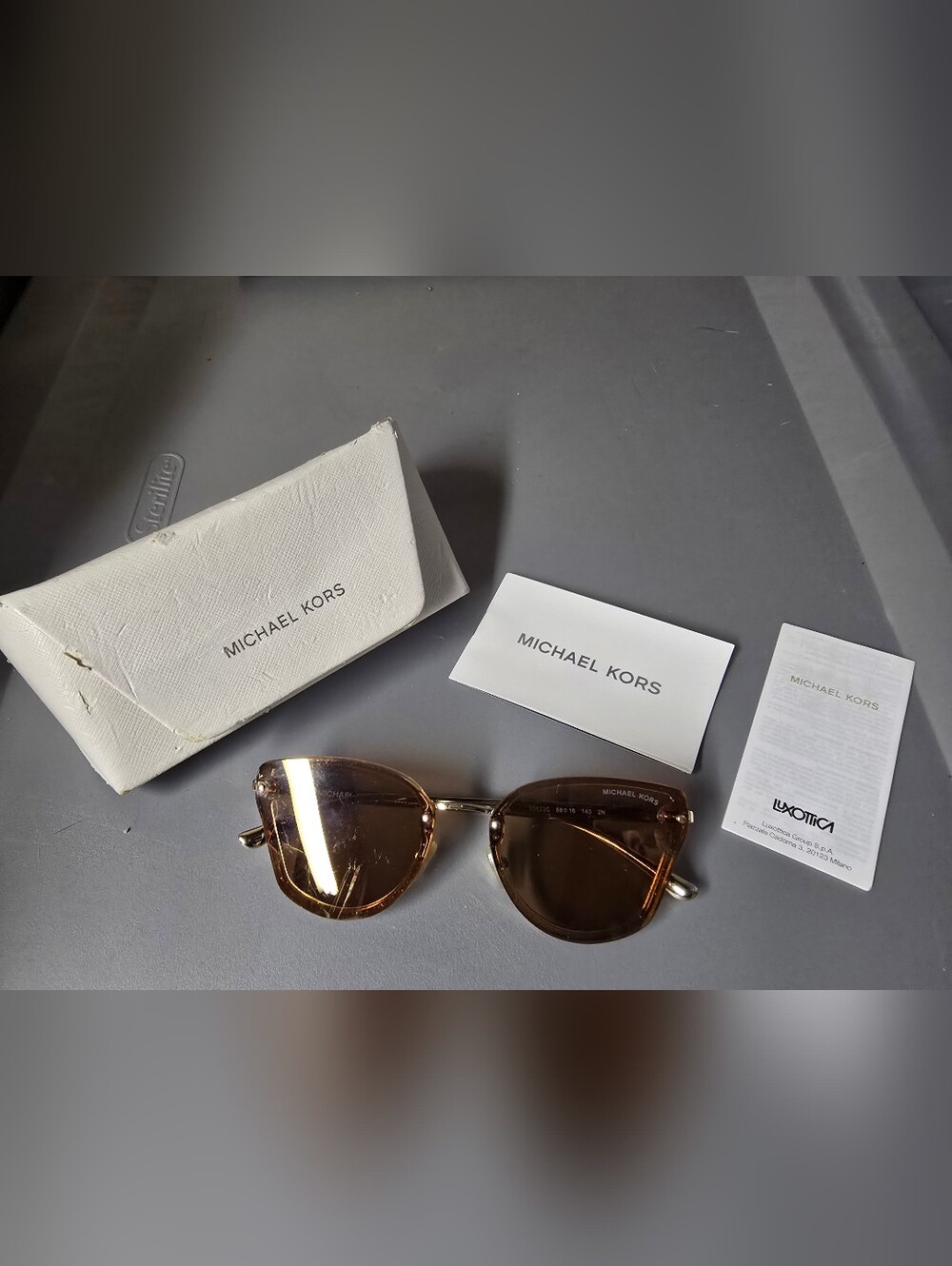 Michael Kors Women's Brown/Rosegold Sunglasses - Stylish UV Protection